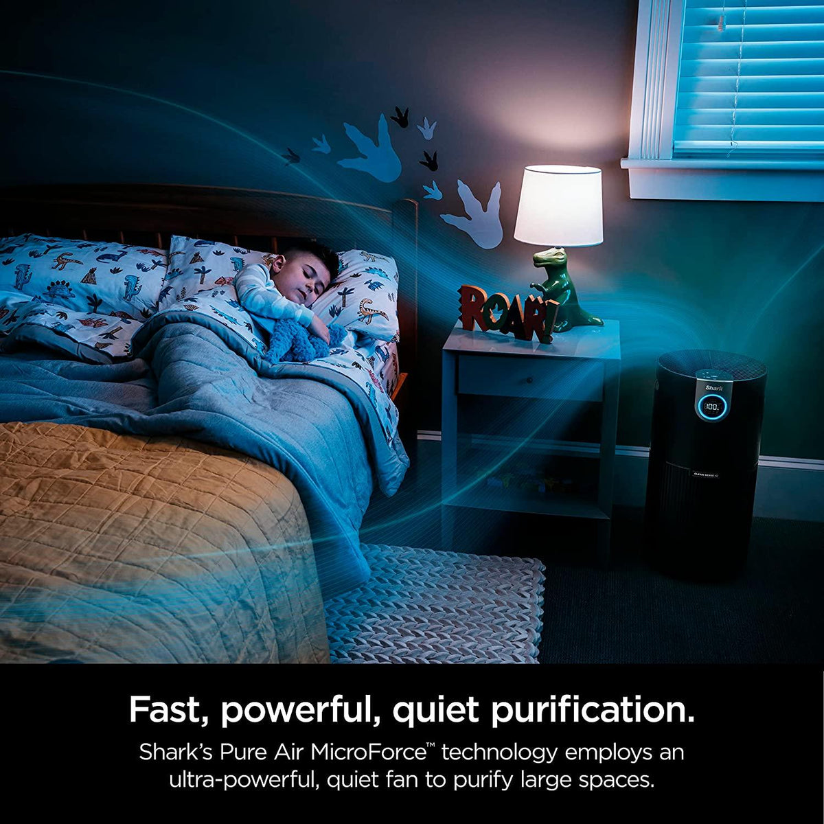 Shark HP202 Air Purifier MAX with True HEPA, Microban Antimicrobial Protection, Cleans up to 1200 Sq. Ft and 99.98% of particles, dust, allergens, viruses, smoke, 0.1–0.2 microns, Odor Lock, Grey