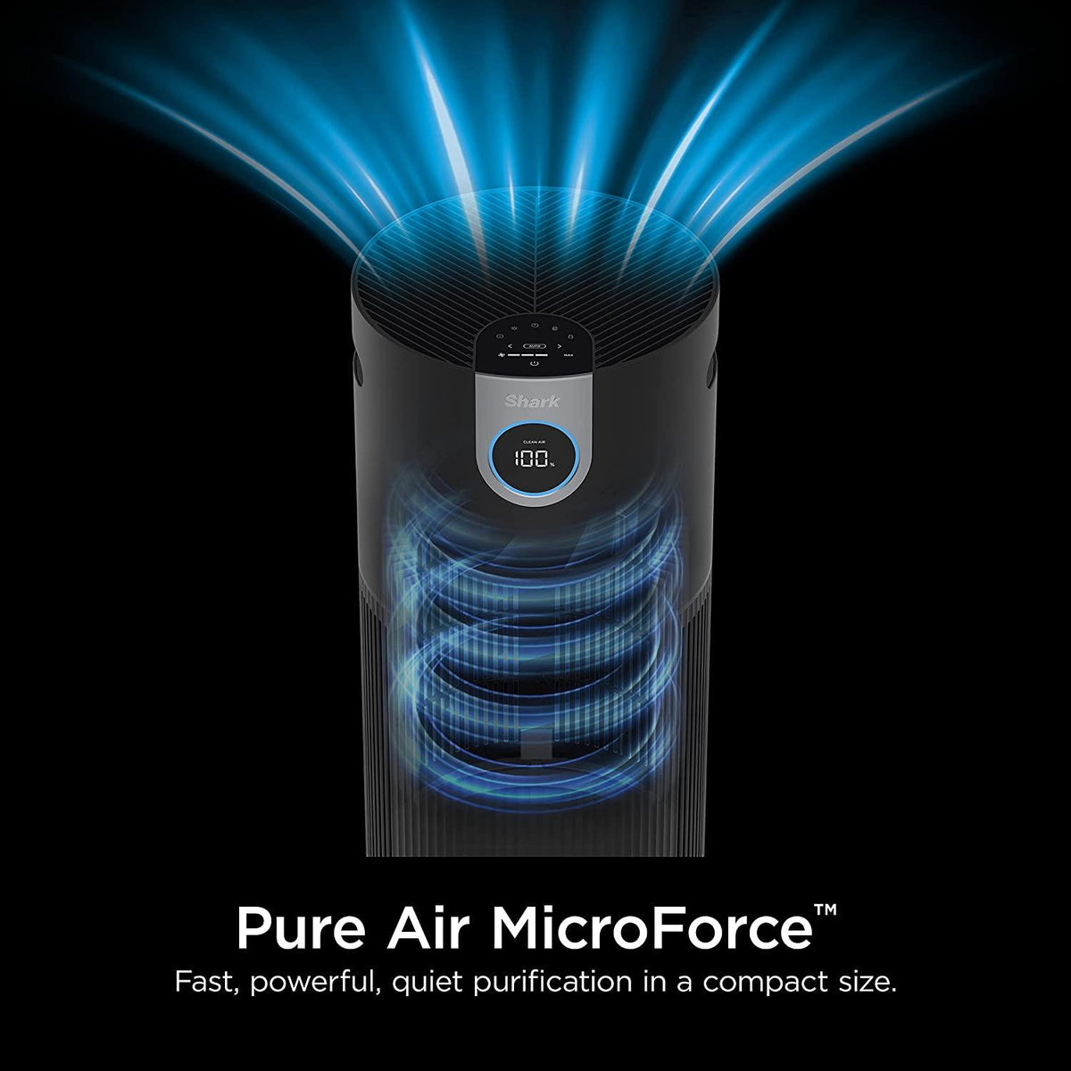 Shark HP202 Air Purifier MAX with True HEPA, Microban Antimicrobial Protection, Cleans up to 1200 Sq. Ft and 99.98% of particles, dust, allergens, viruses, smoke, 0.1–0.2 microns, Odor Lock, Grey