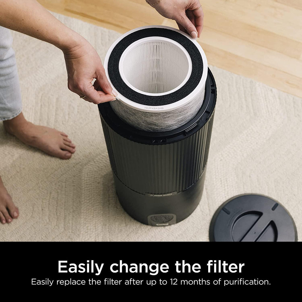 Shark HP202 Air Purifier MAX with True HEPA, Microban Antimicrobial Protection, Cleans up to 1200 Sq. Ft and 99.98% of particles, dust, allergens, viruses, smoke, 0.1–0.2 microns, Odor Lock, Grey