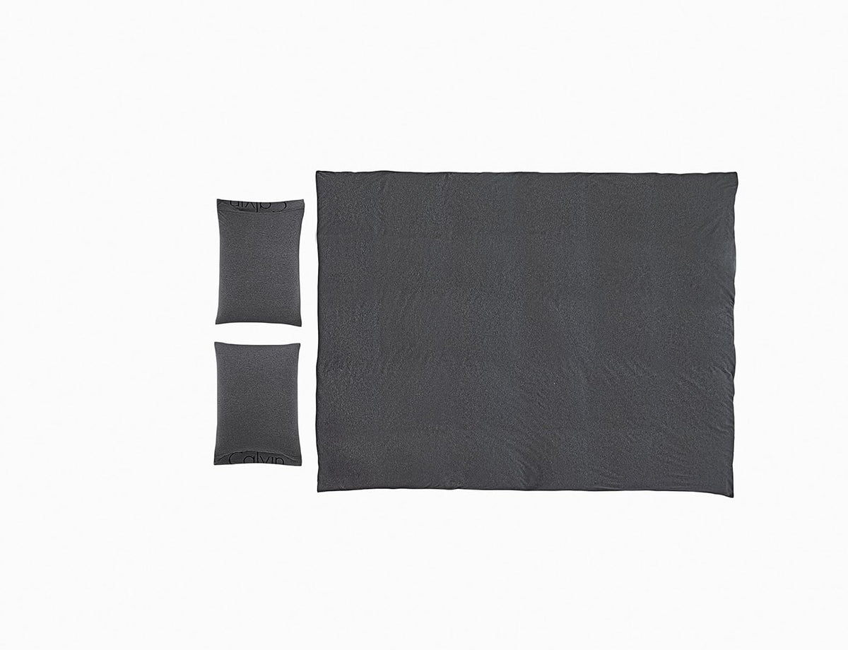 Calvin Klein Modern Cotton Body Solid 1 Piece Duvet Cover, King Size, Cotton Modal 170 GSM (Charcoal)