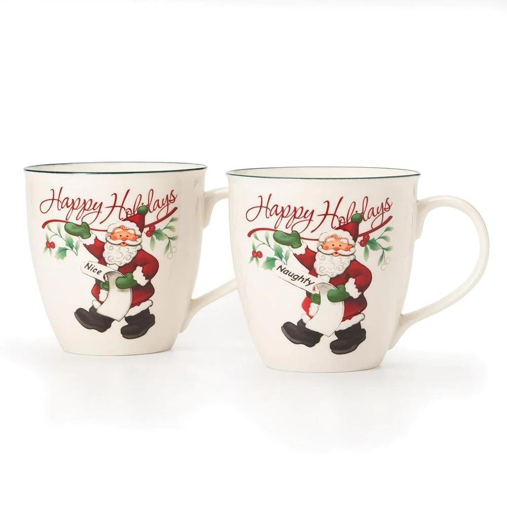 WinterberrySet of 2 Naughty and Nice Mugs