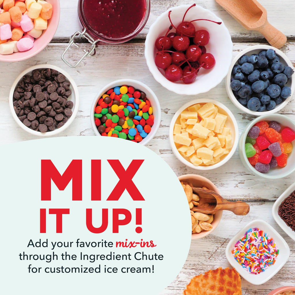 Deluxe Gelato & Ice Cream Maker - HomeMade Dessert Maker with One-Touch Churning - Space-Saving  & Easy to Clean - 2 Quarts, Aqua