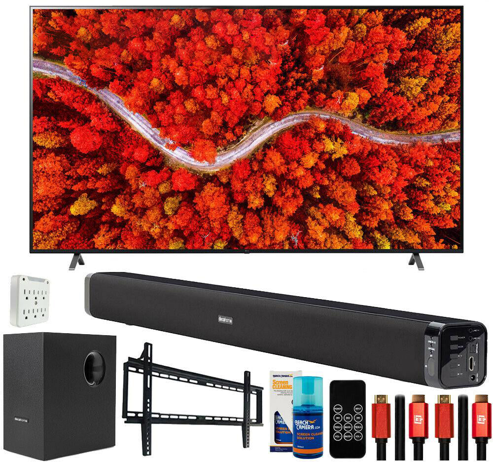 lg 86" ai thinq 4k uhd smart tv 2024 w/ deco gear home theater bundle