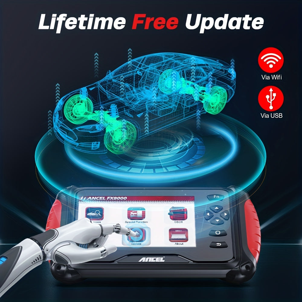 FX8000 Automotive OBD2 Scanner Code Reader Car All System Oil EPB ABS Diagnostic Tool
