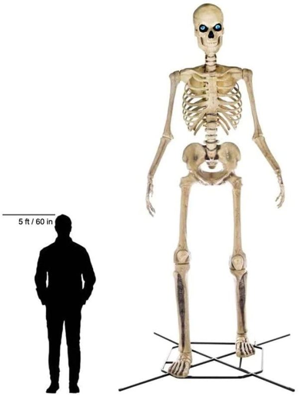 home accents 12 ft. giant-sized skeleton with lifeeyes