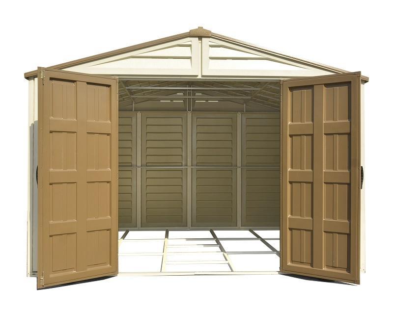 DuraMax 10.5’x13′ Woodbridge Plus Vinyl Shed with Foundation