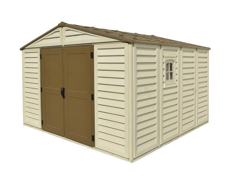 DuraMax 10.5’x13′ Woodbridge Plus Vinyl Shed with Foundation