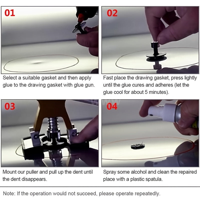 Car Dent Removal Dent Puller Auto Body Repair Tool Kits Car Body Denting Dent Remover Paintless Repair Tools Kit (Without Glue)