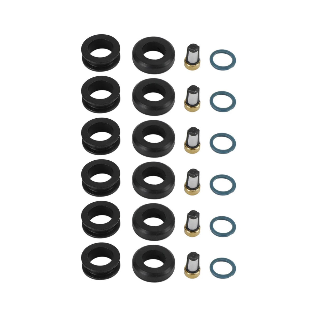 Dodge Stealth 1991-1996 6PCS Fuel Injectors Seal O-Ring Kit 18-10066 INP-014 MD164888 Generic