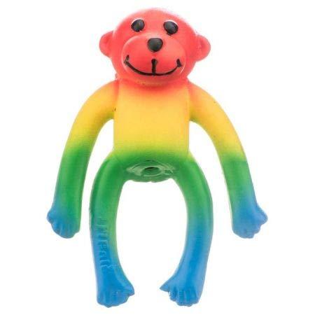 Lil Pals Latex Monkey Dog Toy - Assorted Colors - 4 Long (63 Pack)