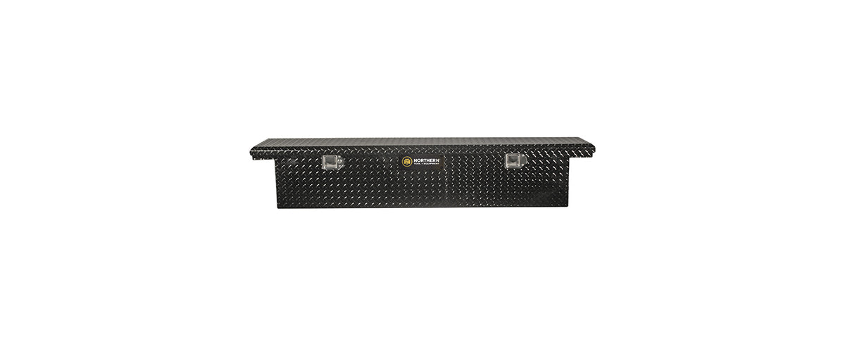 Northern Tool Slim Low Profile Crossover Truck Tool Box - Aluminum, Gloss Black, Paddle Latches, 69in. x 12in. x 13in., Model# 36212712