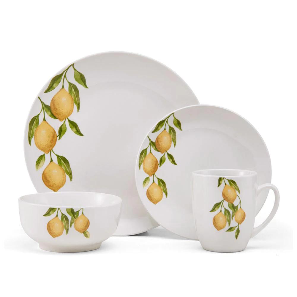 Lemons 16 Piece Dinnerware Set, Service for 4