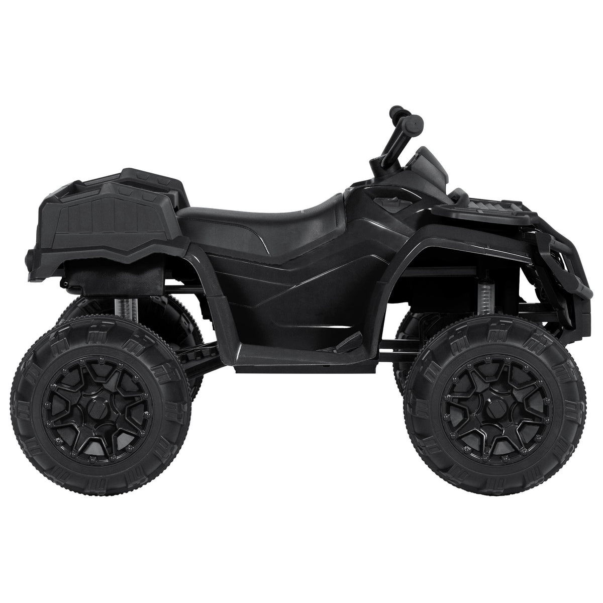 12V Kids Powered ATV Quad 4-Wheel Ride On Car w/ 2 Speeds, Spring Suspension, MP3, Stora- Black