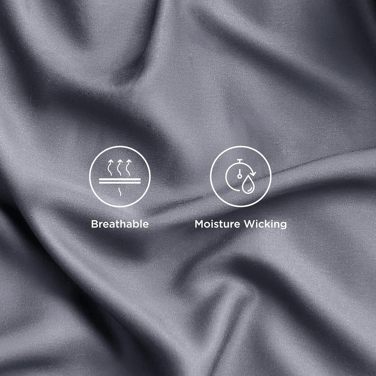 Bedsure Queen Sheets, Rayon Derived from Bamboo, Queen Cooling Sheet Set, Deep Pocket Up to 16", Breathable &amp; Soft Bed Sheets, Hotel Luxury Silky Bedding Sheets &amp; Pillowcases, Dark Grey