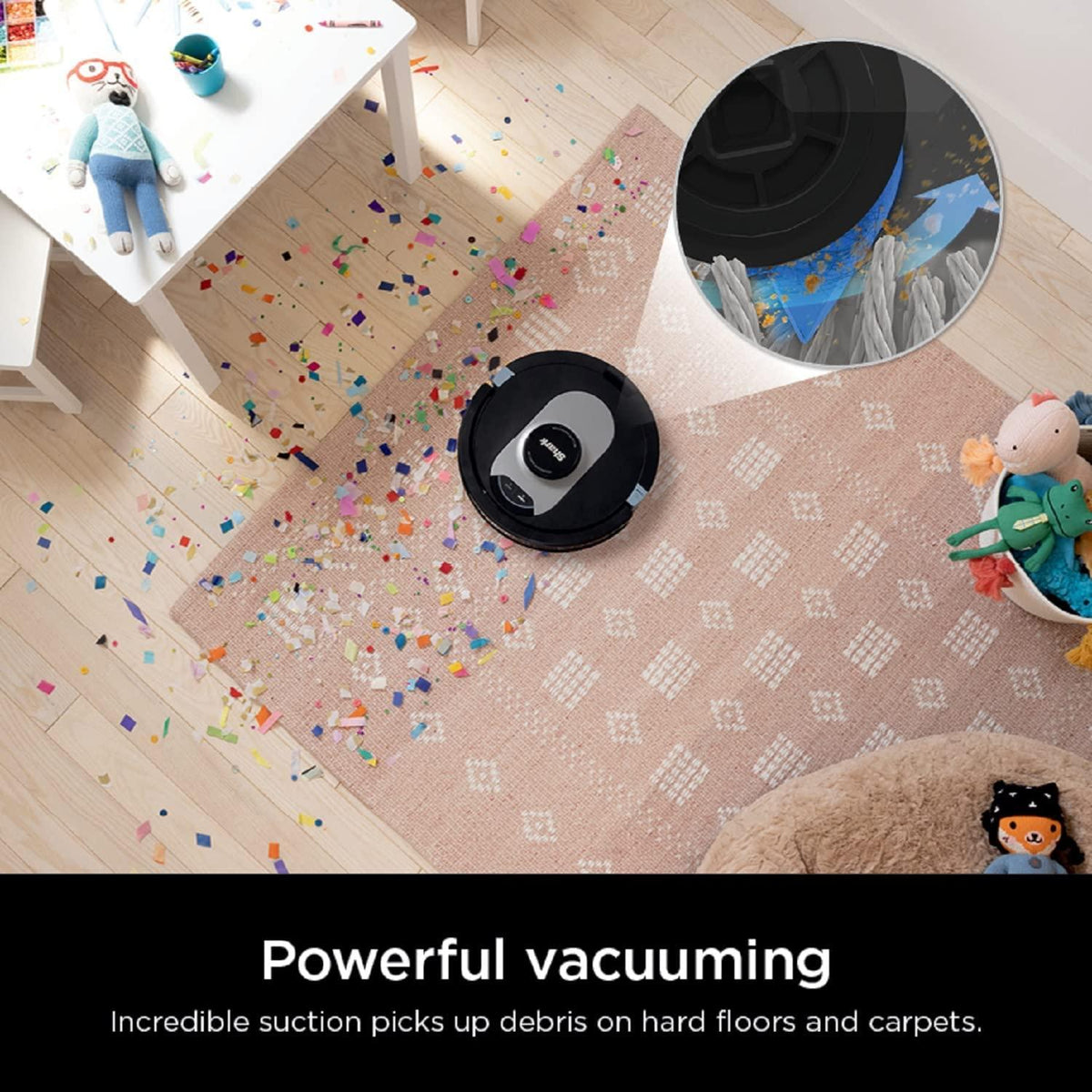 Shark AI Ultra Robot Vacuum, with Matrix Clean, Home Mapping, 60-Day Capacity HEPA Bagless Self Empty Base, CleanEdge Technology, Perfect for Pet Hair, Wifi, Works with Alexa, Black/Silver (RV2502AE)