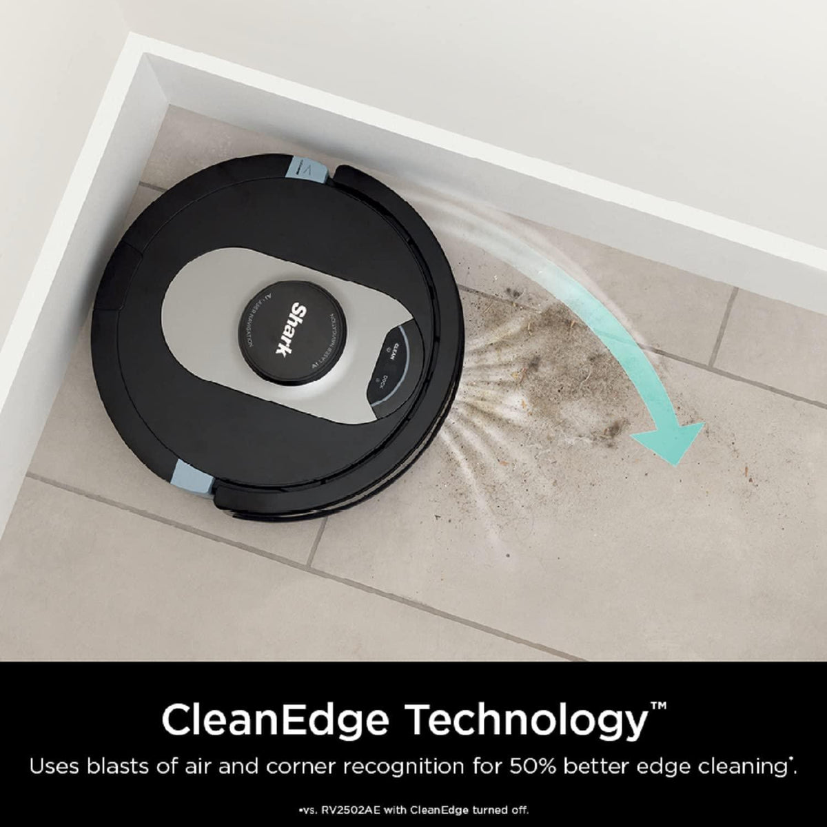 Shark AI Ultra Robot Vacuum, with Matrix Clean, Home Mapping, 60-Day Capacity HEPA Bagless Self Empty Base, CleanEdge Technology, Perfect for Pet Hair, Wifi, Works with Alexa, Black/Silver (RV2502AE)