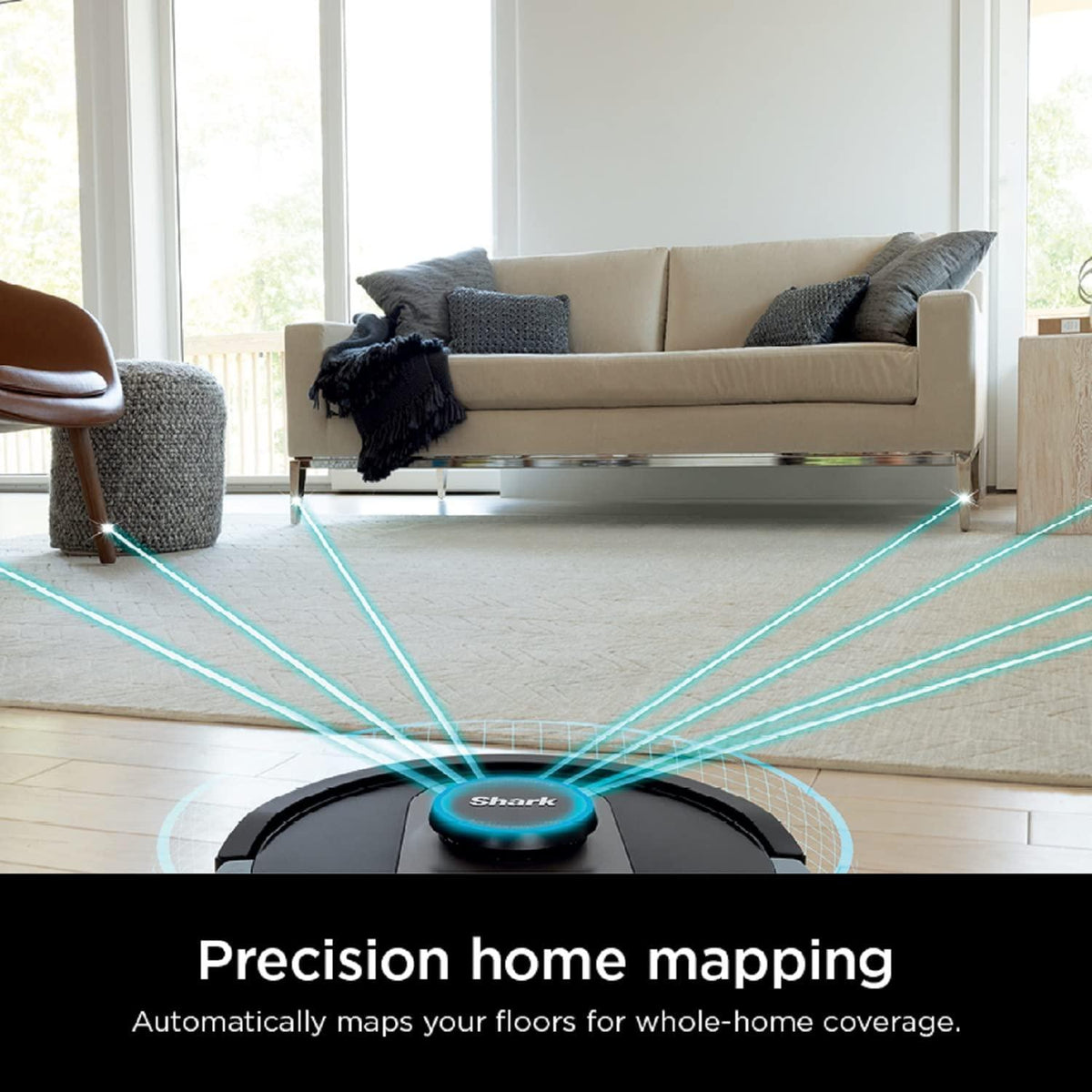 Shark AI Ultra Robot Vacuum, with Matrix Clean, Home Mapping, 60-Day Capacity HEPA Bagless Self Empty Base, CleanEdge Technology, Perfect for Pet Hair, Wifi, Works with Alexa, Black/Silver (RV2502AE)