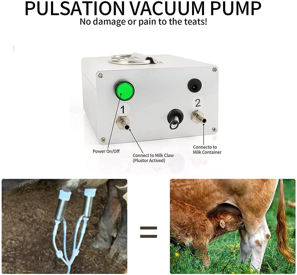 lqqsd 14l electric goat milking machine stainless steel electric vacuum pulsation suction pump milker machine with vacuum-pulse pump portable farm milking machine for cow goat sheep livestock