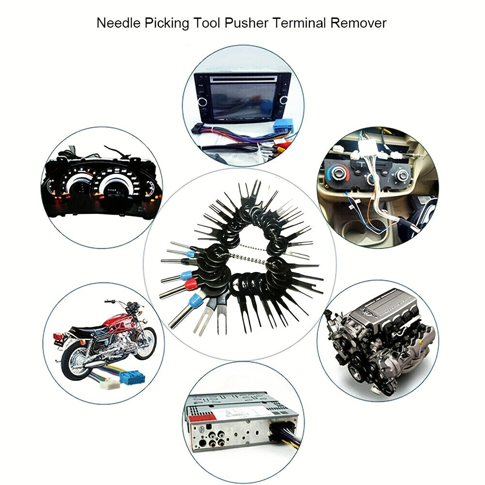 Car Terminal Removal Repair Tools Electrical Wiring Crimp Connector Pin Extractor Kit Keys Automotive Plug Pullers