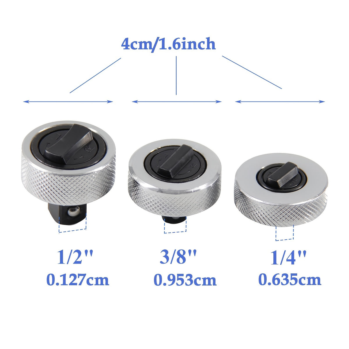 Mini Ratchet Socket Wrench Whole Steel Palm Ratchet Socket Finger Reversible Ratchet Handle 1/4" 3/8"1/2" Drive