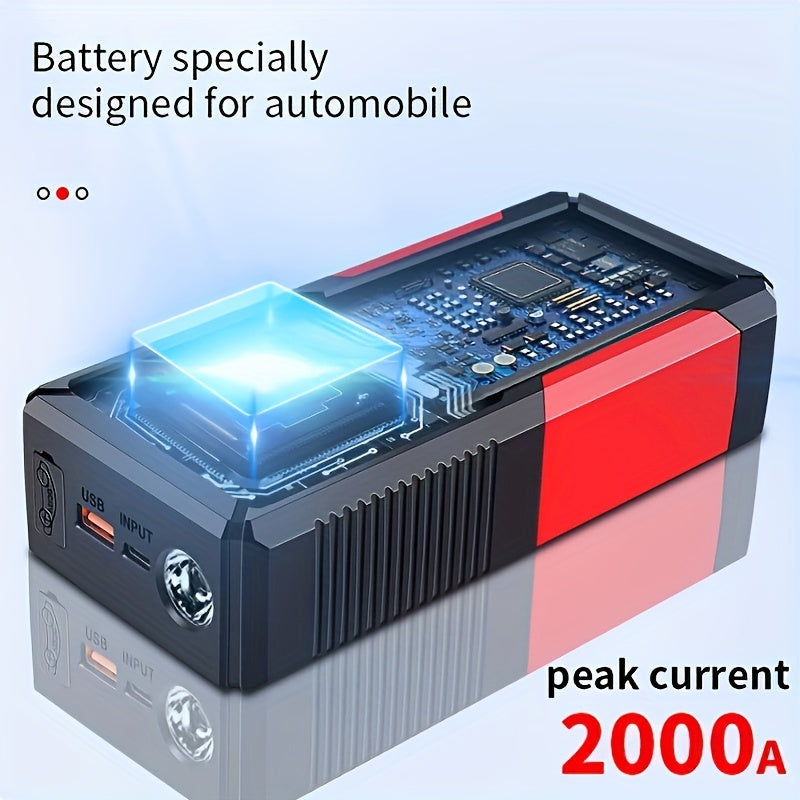 Boost Your Car Battery Instantly - Car Jump Starter & Power Bank With LED Light