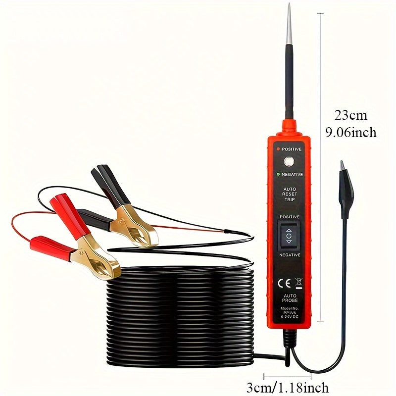 Car Electric Circuit Tester Car Electrical System Tester 6-24V DC Multifunctional Electrical System Diagnosis Tool