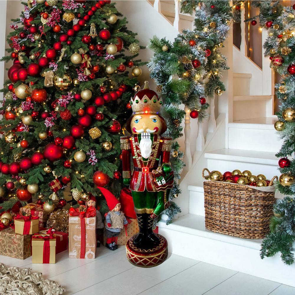 58 in. Dancing Christmas African American Mrs. Claus with Apron and Cookies
