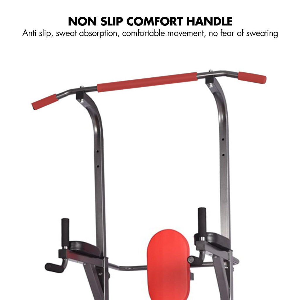 Multifunctional Power Tower Adjustable Heights Workout Dip Station for Adults and Kids Home Gym Strength Training Fitness Equipment, 400LB Max Weight