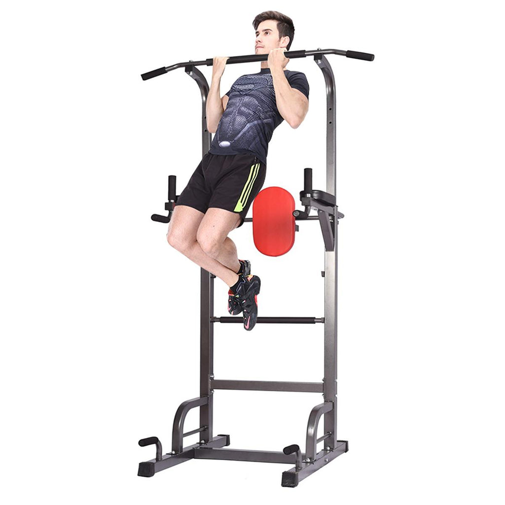 Multifunctional Power Tower Adjustable Heights Workout Dip Station for Adults and Kids Home Gym Strength Training Fitness Equipment, 400LB Max Weight