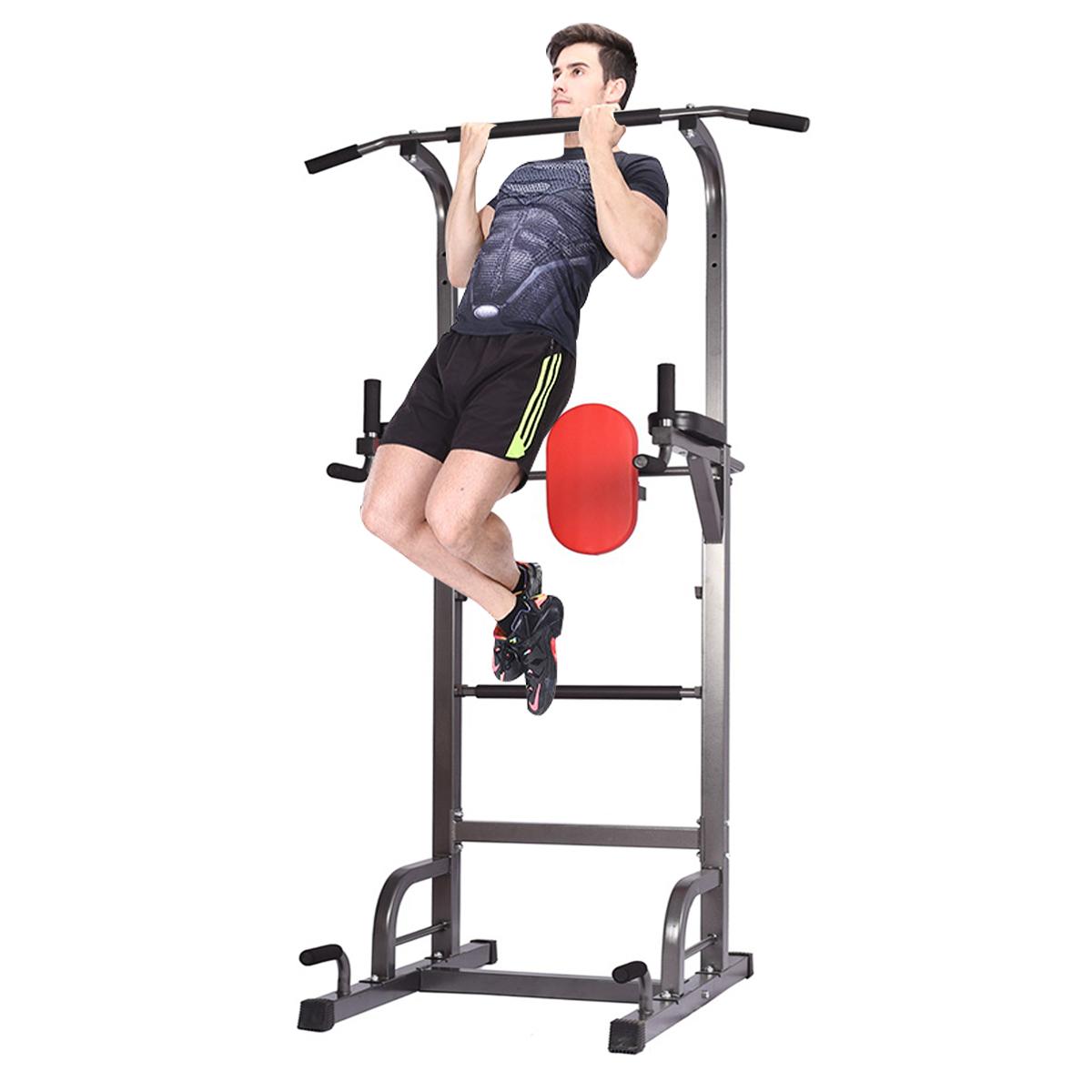Multifunctional Power Tower Adjustable Heights Workout Dip Station for Adults and Kids Home Gym Strength Training Fitness Equipment, 400LB Max Weight
