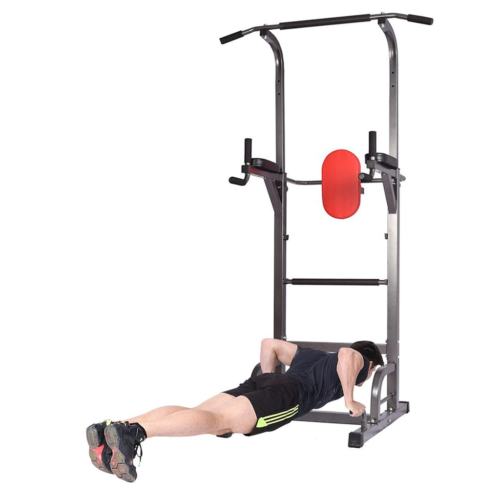 Multifunctional Power Tower Adjustable Heights Workout Dip Station for Adults and Kids Home Gym Strength Training Fitness Equipment, 400LB Max Weight