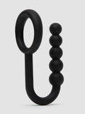 Lovehoney Classic Combo Silicone Ball Ring with Anal Beads, Black