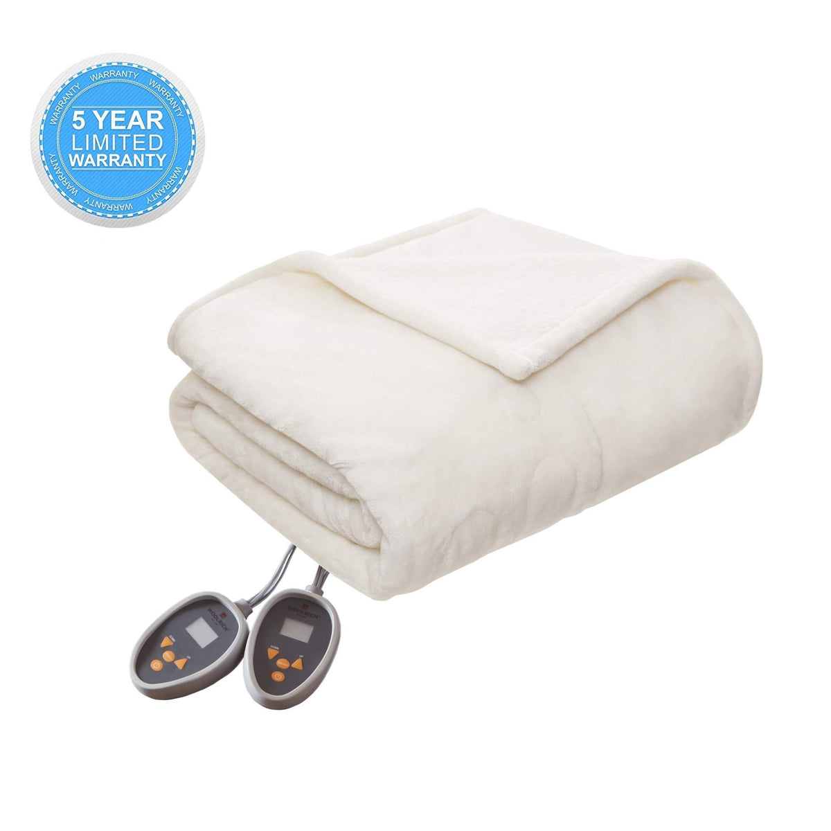 Gracie MIlls Elect Electric Blanket with 20 Heat Level Setting Controller Full: 80x84" Ivory -WR54-1764