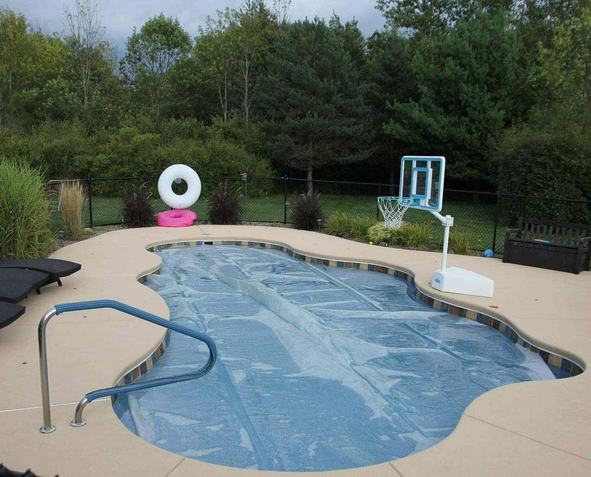 sun2solar 15' x 27' oval clear swimming pool solar blanket cover - 1600 series