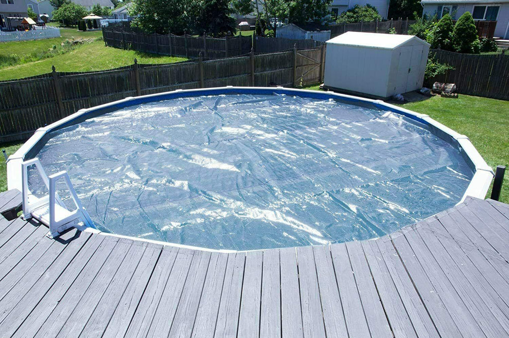 sun2solar 15' x 27' oval clear swimming pool solar blanket cover - 1600 series