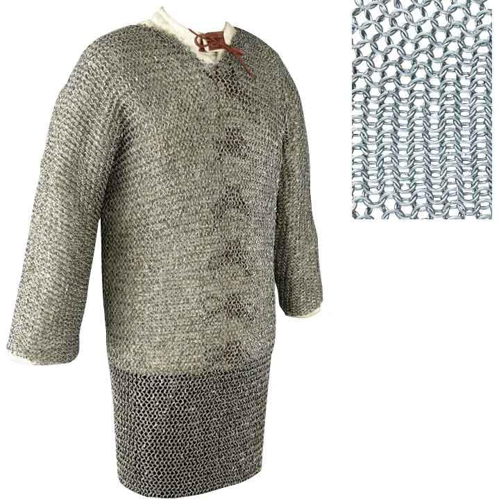 Full Sleeve Butted Chainmail Hauberk - Lar| Steel by Medieval Collectibles