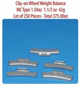 500 Pcs CLIP-ON Wheel Weight  MC Type 1.50oz 1.1/2oz  42g Total 750 oz
