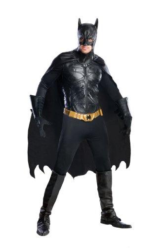 Rubie's Men's Dark Knight Rises Deluxe Batman Costume, Black, Medium