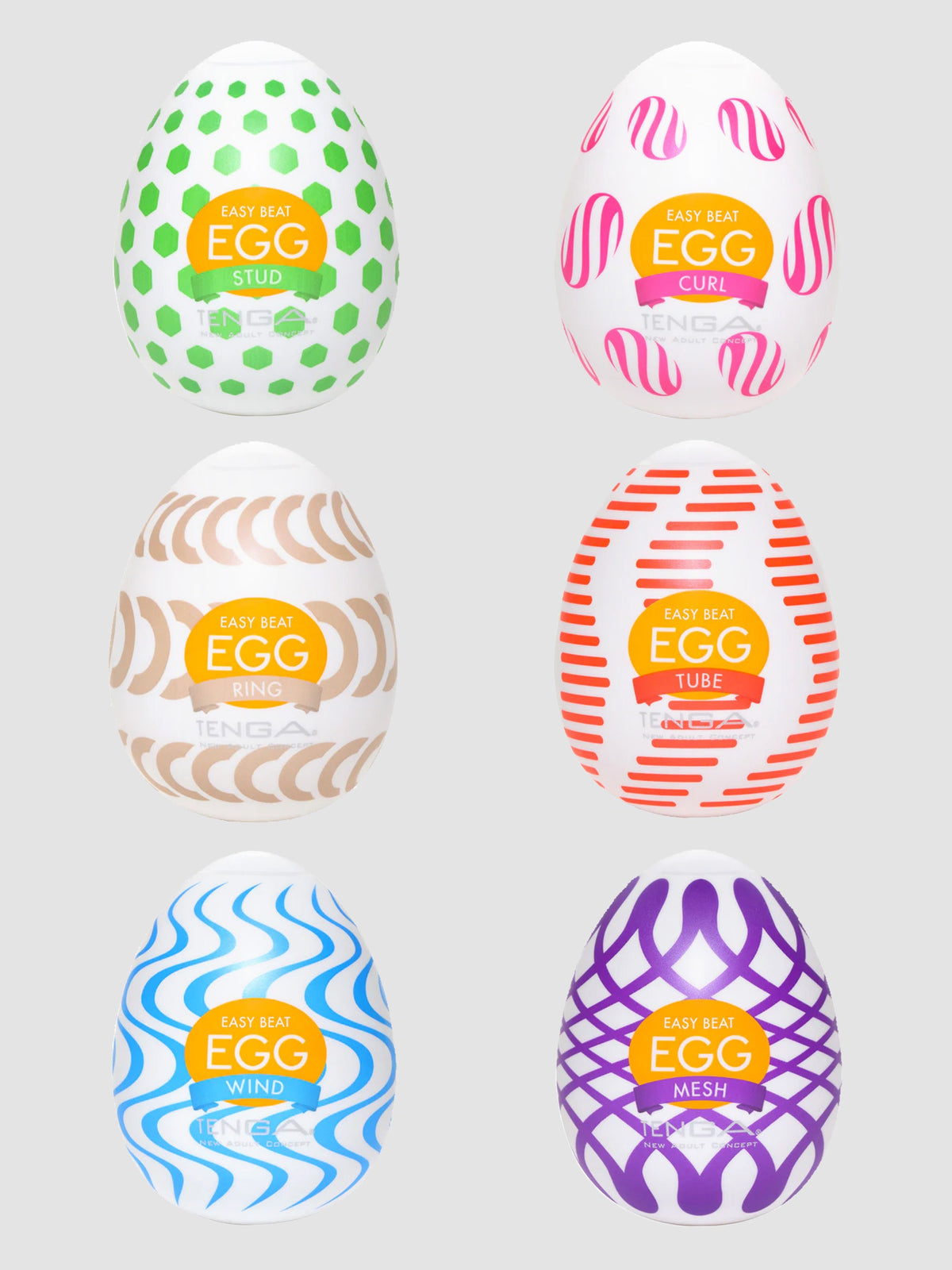 TENGA Egg Wonder Masturbator Set (6 Pack), White
