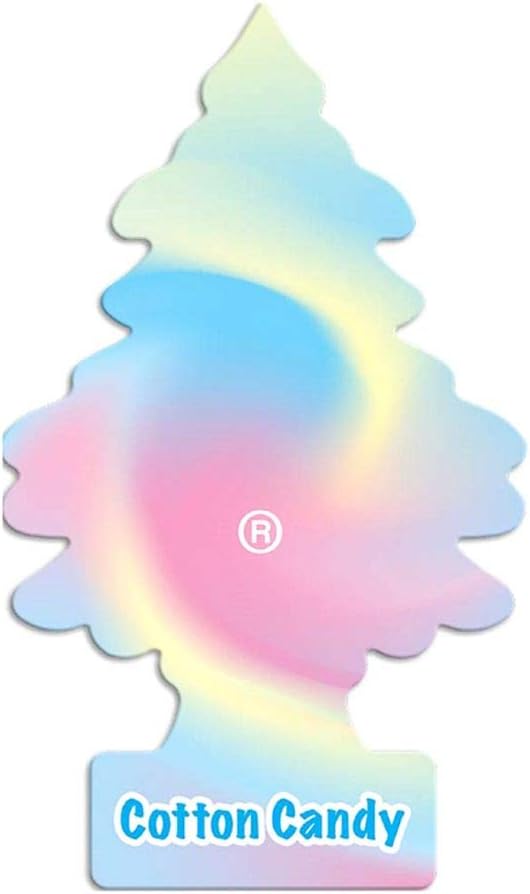 LITTLE TREES Car Air Freshener | Hanging Paper Tree for Home or Car | Cotton Candy | 3 Pack