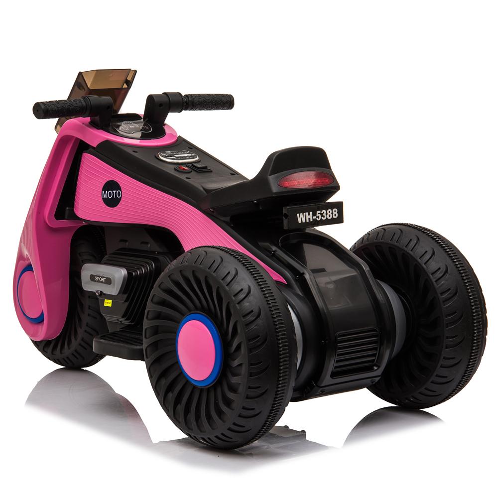 Kids 6V Electric 3-Wheel Motorcycle Ride On Toys, Battery Power Motorized Kids Ride On Motorcycle Bike, Double Drive Kids Dirt Bike Toddler Toys Cars Christmas Gifts for Boys Girls 2-6, Pink, Q6890