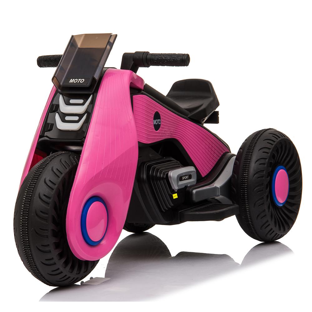 Kids 6V Electric 3-Wheel Motorcycle Ride On Toys, Battery Power Motorized Kids Ride On Motorcycle Bike, Double Drive Kids Dirt Bike Toddler Toys Cars Christmas Gifts for Boys Girls 2-6, Pink, Q6890