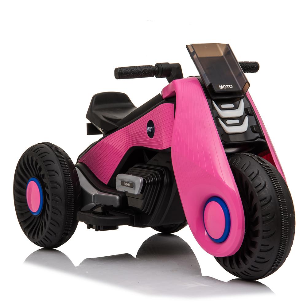 Kids 6V Electric 3-Wheel Motorcycle Ride On Toys, Battery Power Motorized Kids Ride On Motorcycle Bike, Double Drive Kids Dirt Bike Toddler Toys Cars Christmas Gifts for Boys Girls 2-6, Pink, Q6890