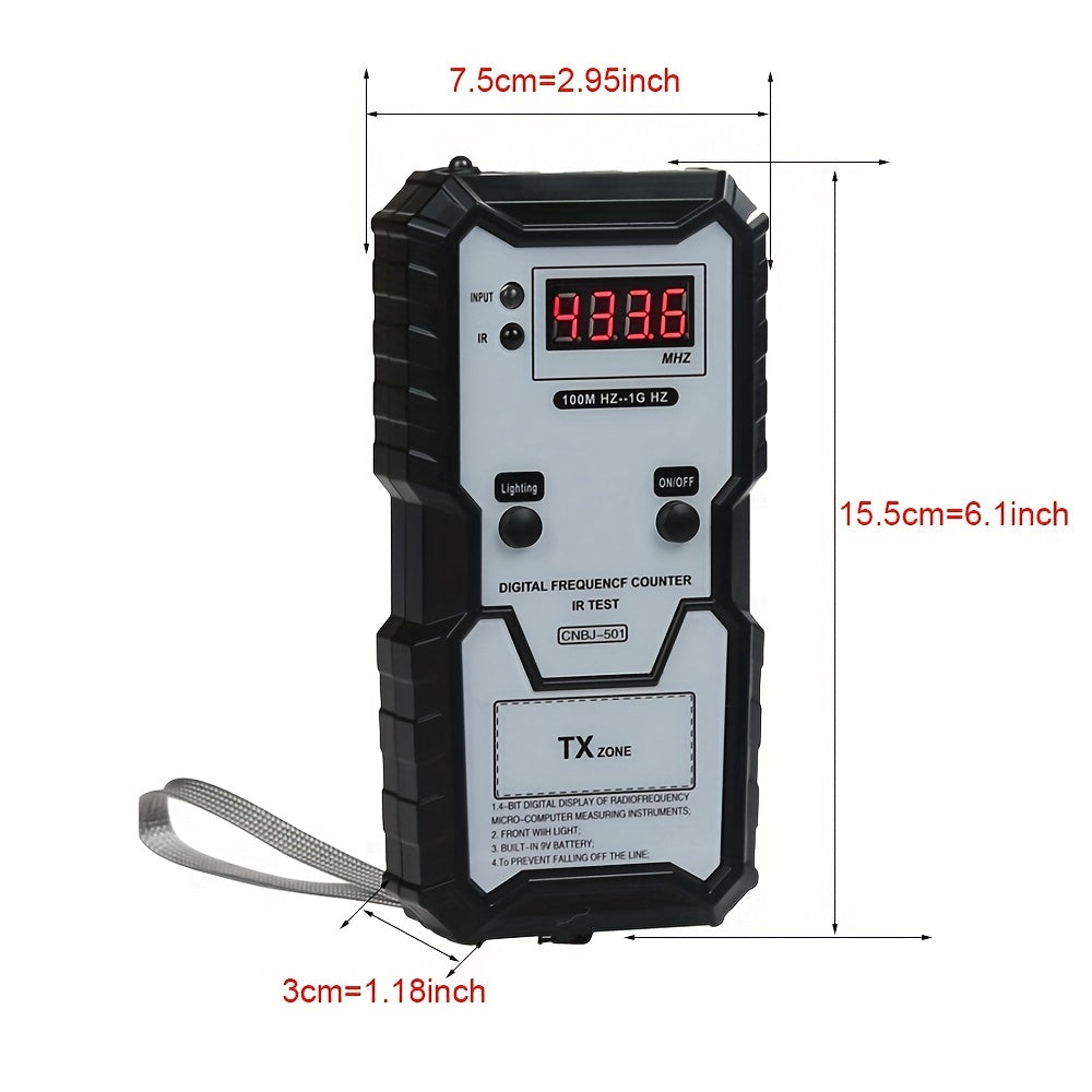 Car Remote Keys Infrared Frequency Tester 3937.01inch-1GHZ 4-bit Digital Electronic Infrared Frequence Counter Test Instrument
