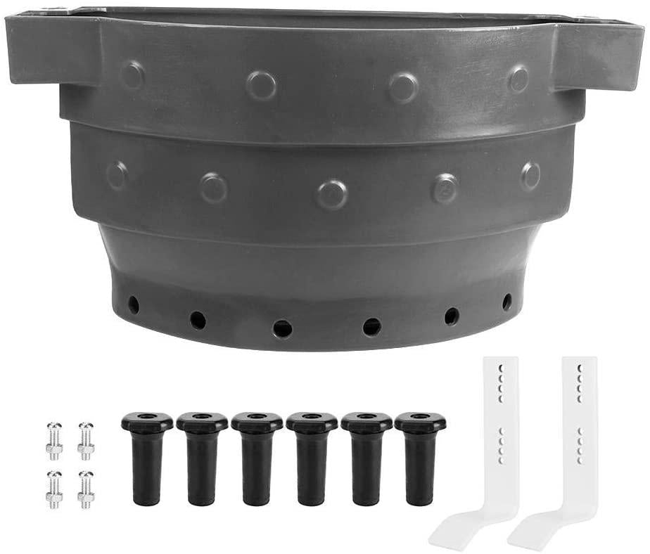 topincn calf feeder bucket plastic 38l large capacity calf milk feed bucket calf nursing bucket with 6 nipples for cattle sheep livestock