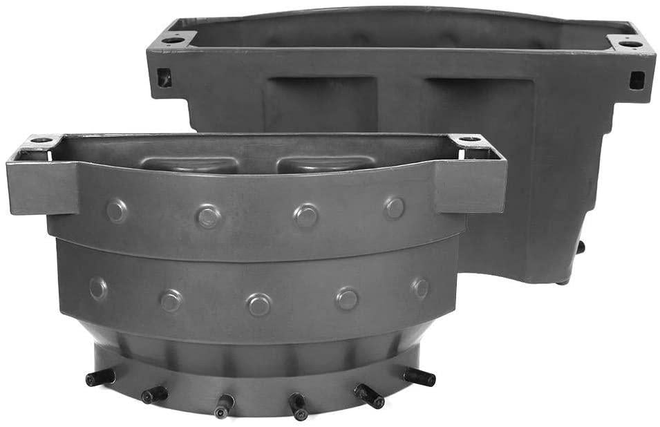 topincn calf feeder bucket plastic 38l large capacity calf milk feed bucket calf nursing bucket with 6 nipples for cattle sheep livestock