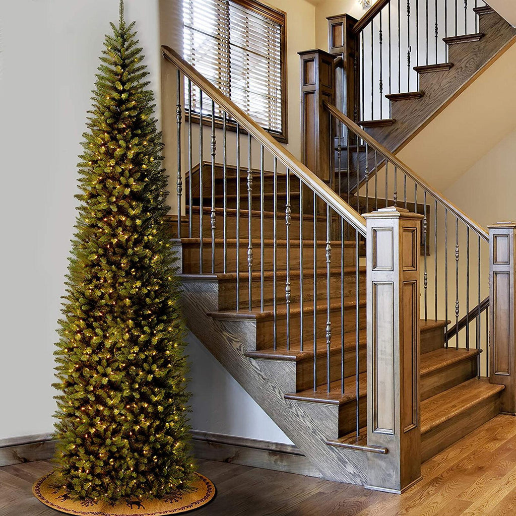 National Tree Company Prelit KingsFir 12ft Pencil Artificial Tree w/ Stand