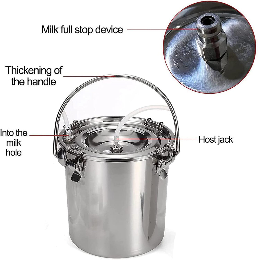 huidazhou 14l goat milking machine,portable pulsation vacuum pump goat milker livstock milking machine, cow milking machine electric, automatic portable livestock milking equipment