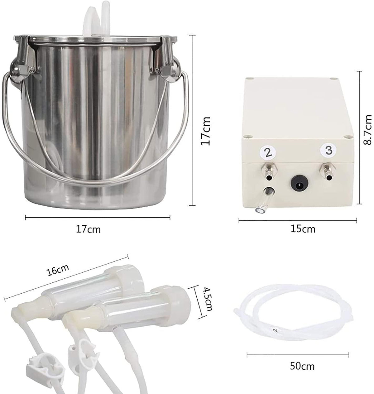 huidazhou 14l goat milking machine,portable pulsation vacuum pump goat milker livstock milking machine, cow milking machine electric, automatic portable livestock milking equipment