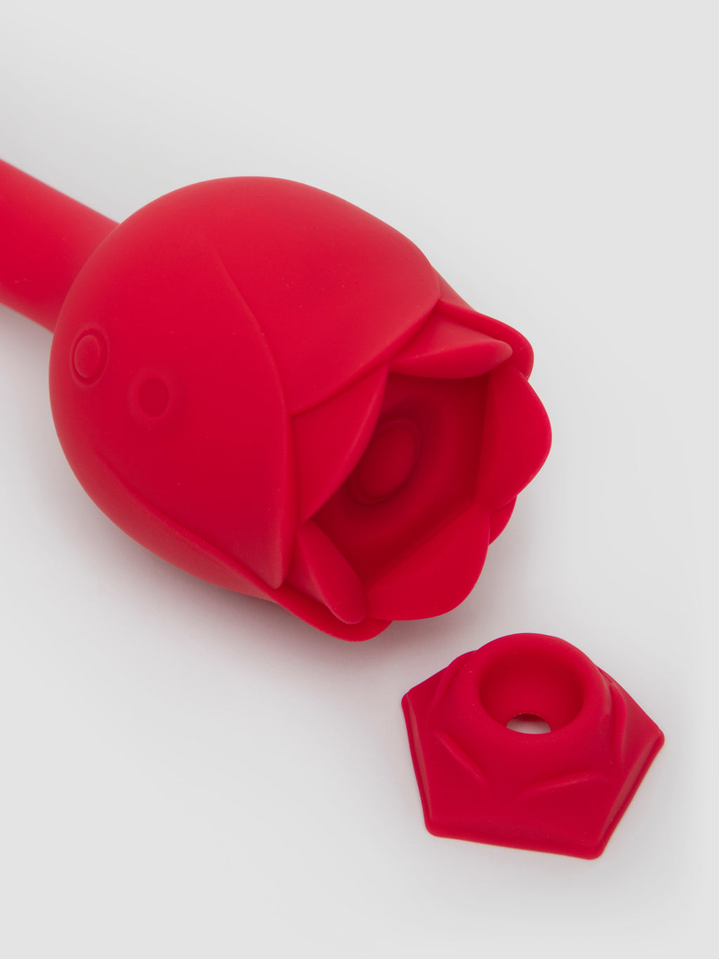 Lovehoney Floral Fantasy Rose Clitoral Suction Stimulator with G-Spot Vibrator, Red